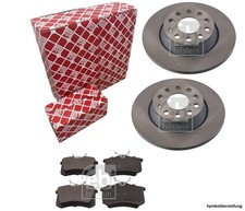FEBI BREMSSCHEIBEN 302mm + BELÄGE HINTEN passend für MAZDA 5 CW + CR19