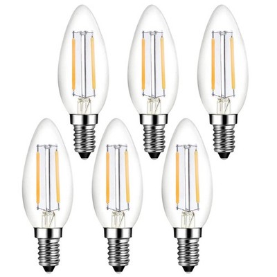E14 European Base LED Candelabra Light Bulbs 25W Equivalent, 110V 2700K Warm ...