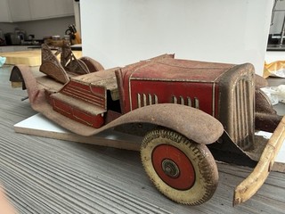 Tilpp & Co London Clockwork Wind Up Toy Car Made in England Antique Large Rare