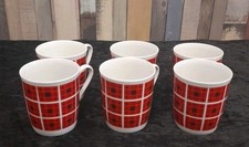 Winterling Porzellan, Kaffeeservice,  50er/60er Jahre 6 Personen, Karomuster