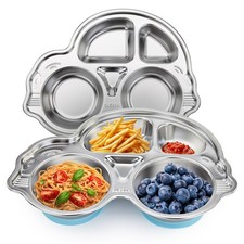 Stainless Steel Baby Suction Plates: Divided Plates Designed for Babies and T...