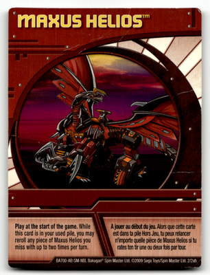 #ad Bakugan Card Maxus Helios Character Card Rare Battle Brawlers $2.99