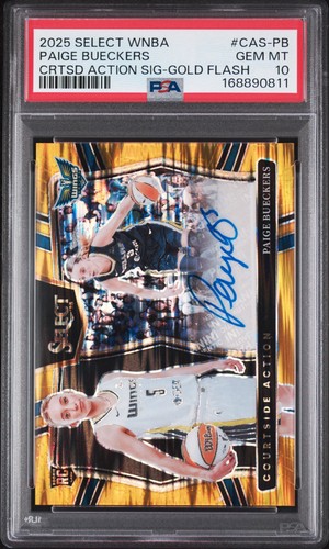 Paige Bueckers #9 2025 Panini Select WNBA Courtside Action Signature card
