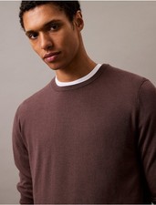 Calvin Klein Mens Crew Neck Sweater in Raisin Size 2XL