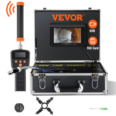 VEVOR 7'' 30m/100ft Sewer Camera Pipe Inspection Camera 1000TVL 512Hz Locator