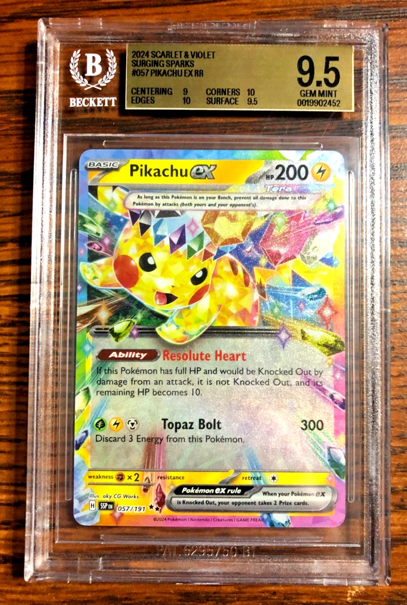 Pikachu Pokémon TCG Grade 9.5 Individual Collectible Card Game