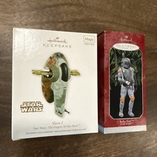 Hallmark Magic Ornament -Slave 1 Star Wars Empire Strikes Back 2011  Boba Fett