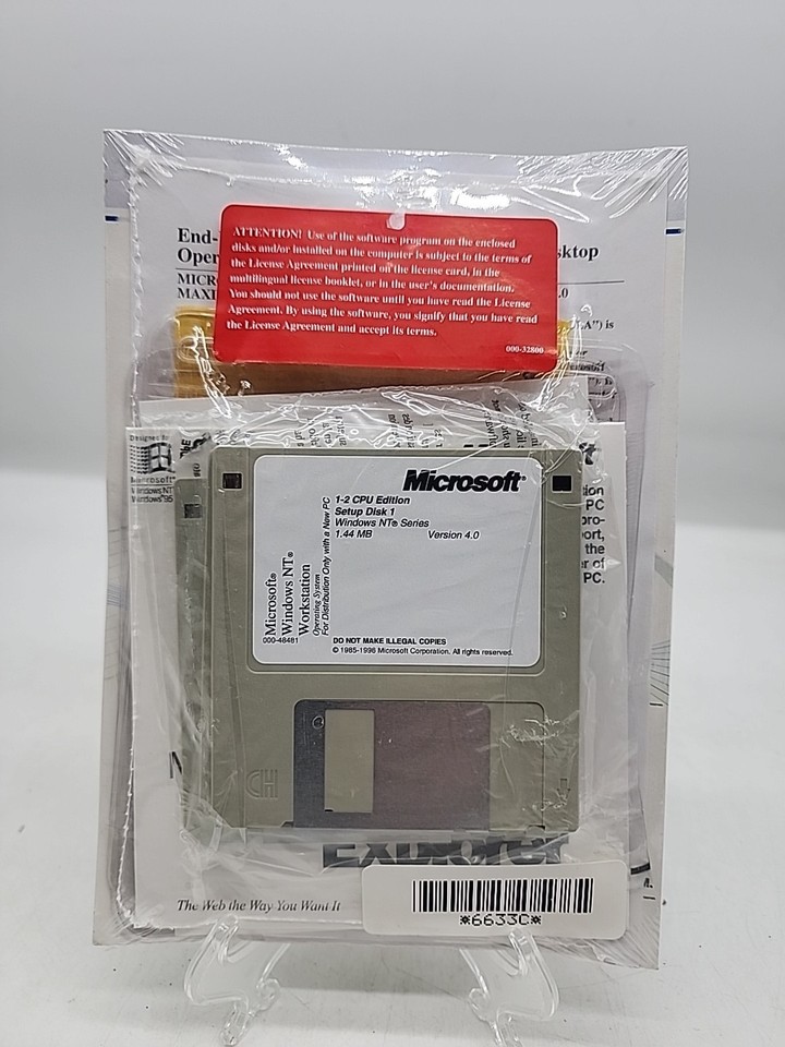 New sealed WINDOWS NT 4.0 Workstation CD & Floppy disk | eBay