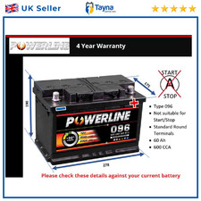 Battery fits SEAT ALHAMBRA ATECA IBIZA ALTEA ARONA INCA CORDOBA 096 New
