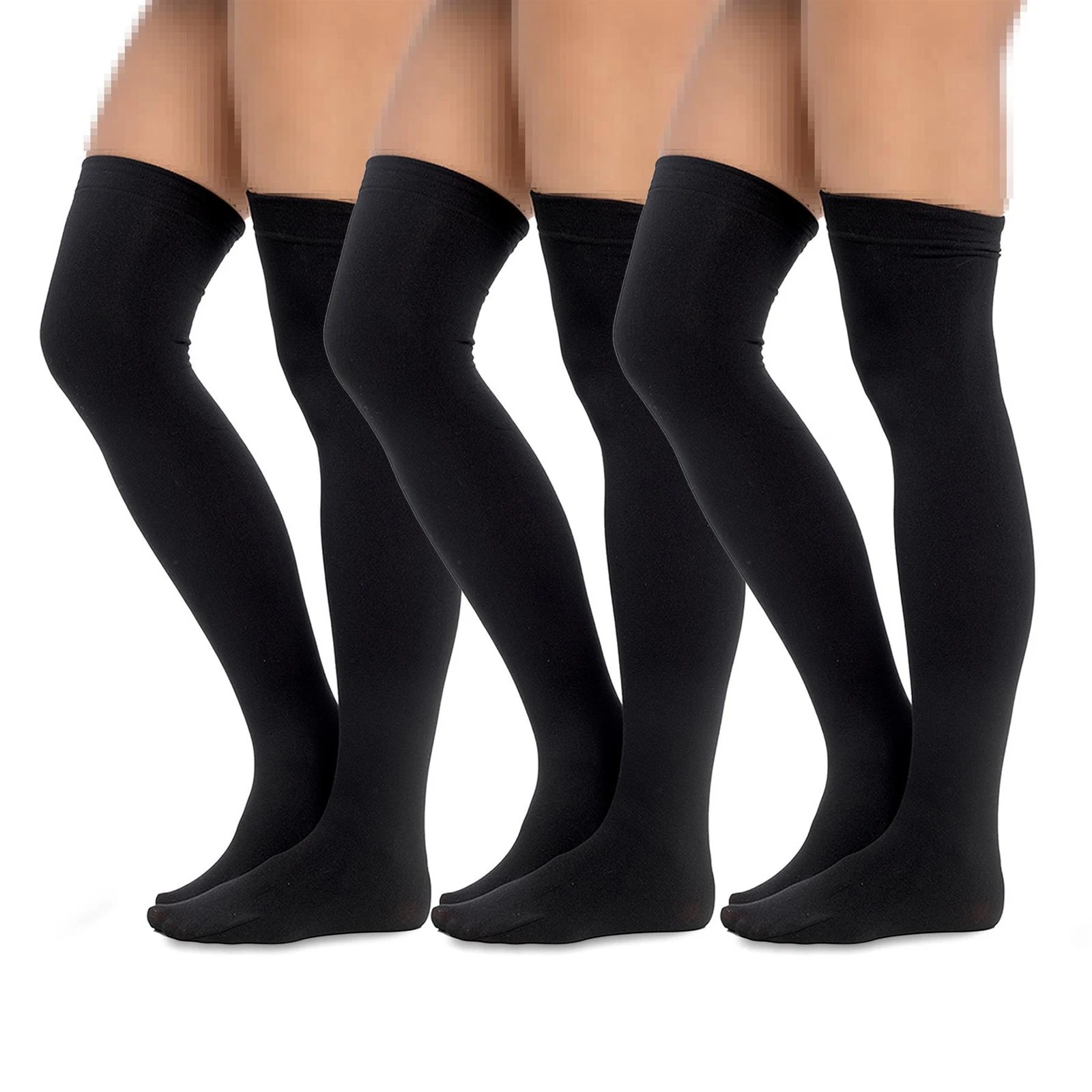A2Z 3 Pack Ladies Thermal Over The Knee Long Socks 140 Denier Winter Warm socks