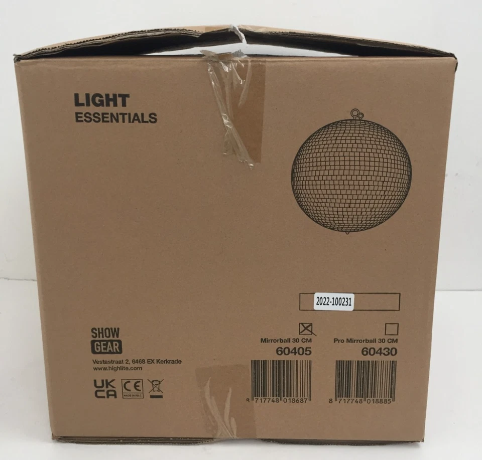 Showtec Silver Mirror Ball Without Motor With Manual 30 x 30 cm New F1 - Image 4 of 4