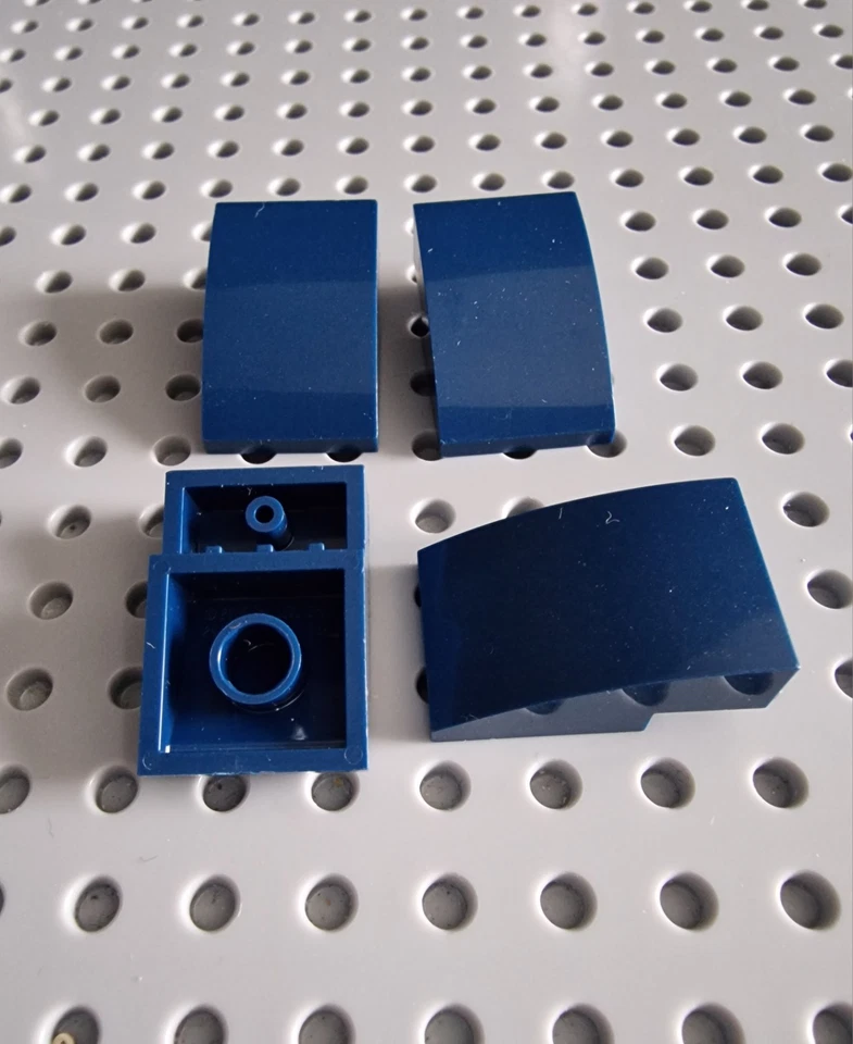 Lego Bogenstein Schrägstein Dachstein 2x3 Dunkelblau 4 Stück 24309 A014 - Bild 1 von 1