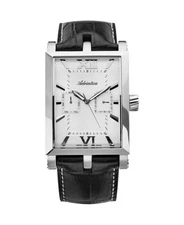 ADRIATICA Men Quartz Casual Watch Classic Dress White Dial Waterproof Rectangle