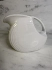 Vintage Fiestaware White Pitcher Fiesta Homer Laughlin HLC, Made In USA