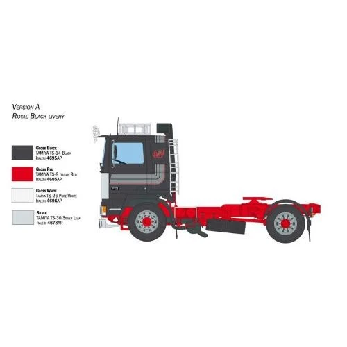 1:24 ITALERI Volvo F-12 Intercooler Low Roof W/Accessories Truck Kit IT3957 - Immagine 4 di 4