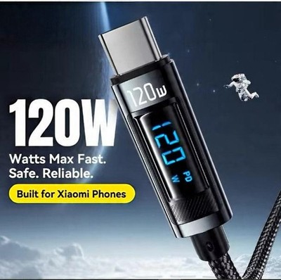 Essager 120W USB type-C to type-C Fast Charger Cable with LED Power Display