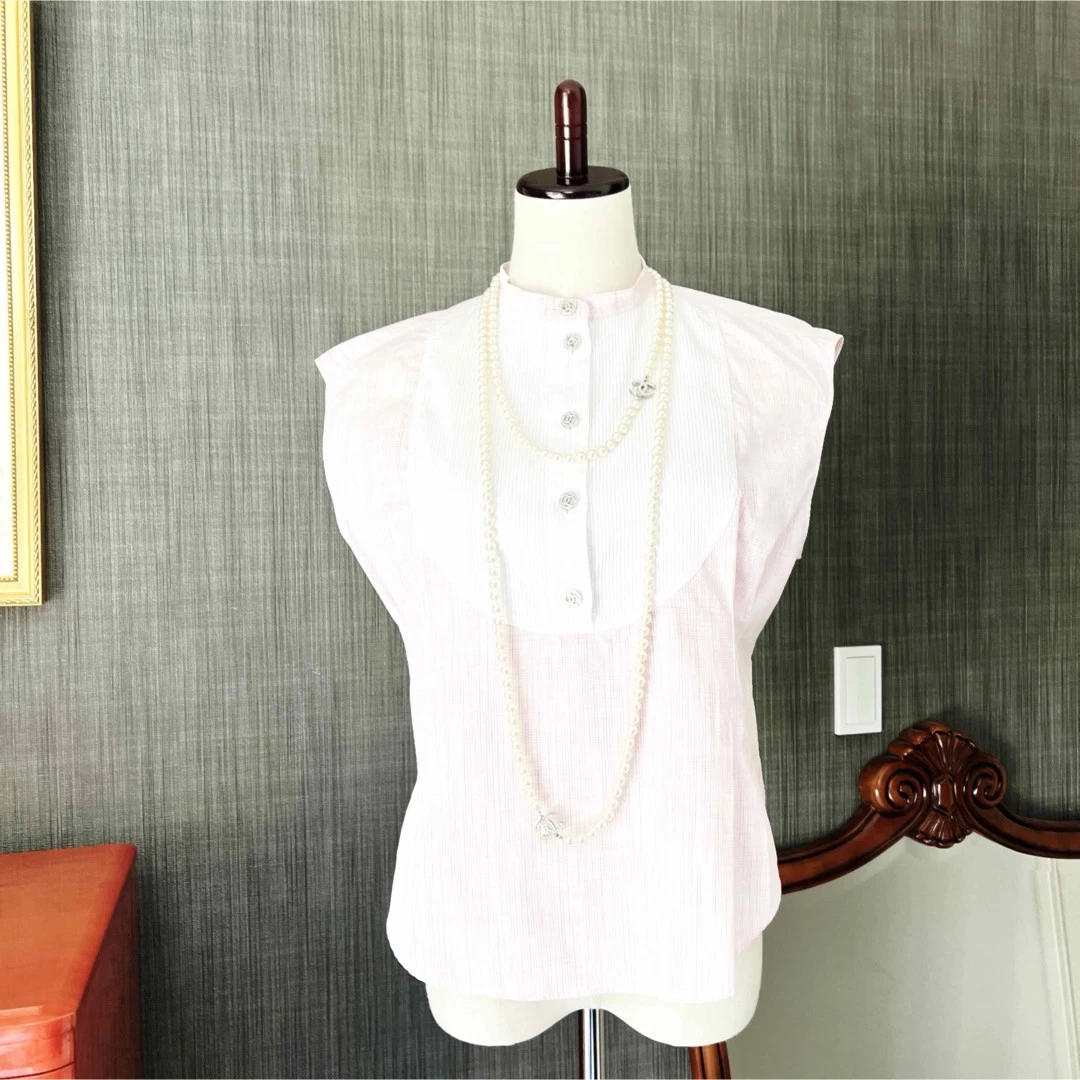 CHANEL Cotton Shirt Bijou Pink Check