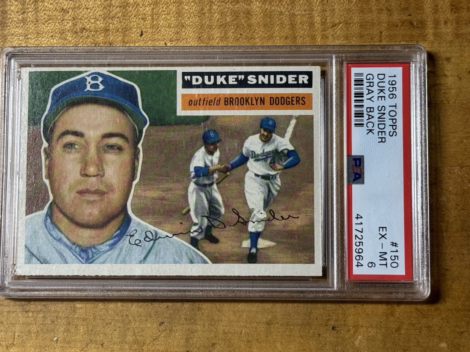 1956 Topps Duke Snider #150 Gray Back PSA 6
