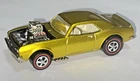 Vintage Hot Wheels Mattel 1969 Heavy Chevy Camaro SS Redline