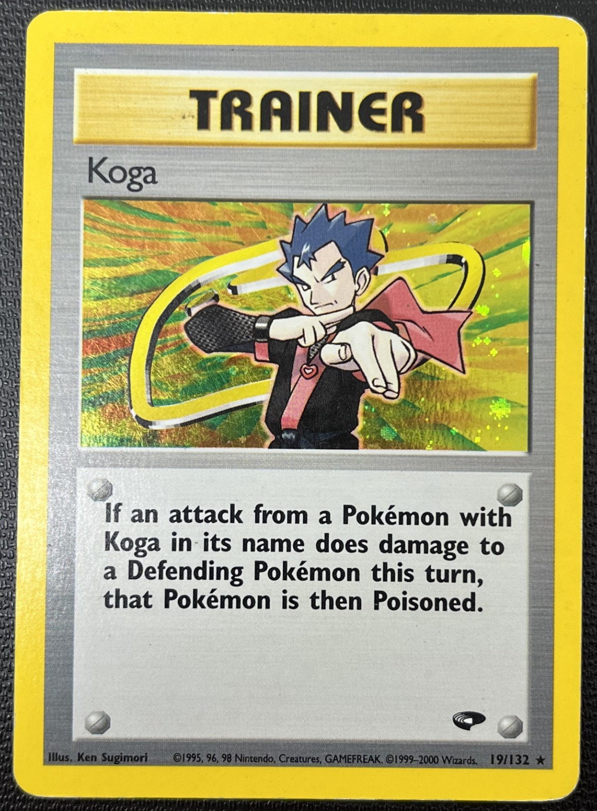 Koga 19/132 Gym Challenge Holo Rare Trainer Pokemon Card LP