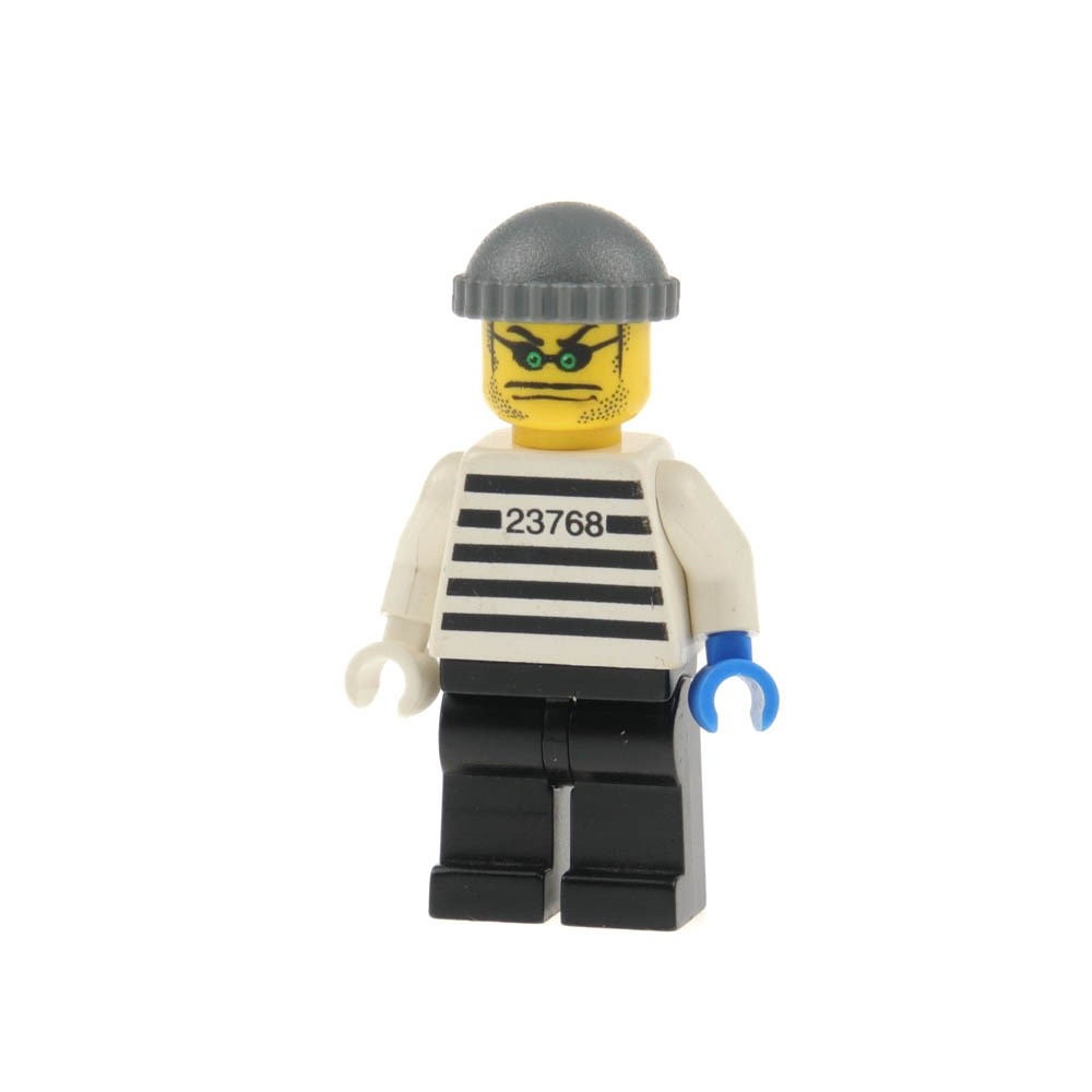 1X Lego Minifigure Xtreme Stunts Brickster White Knit Hat Grey 3387 IXS008