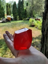 Resin Blood Gem / Opaque Red Crystal / Resin Crystal / Crystal Paperweight / Cu