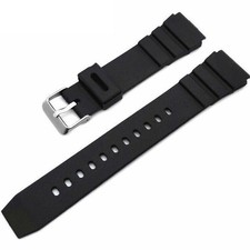 Cinturino di Ricambio Fibbia Cinturino Orologio Stile Silicone Nero Subacqueo Bracciale Gomma