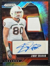2025 Prizm Draft Picks Jimmy Graham FOTL TIE-DYE AUTO LEGENDS PATCH /25 🔥🔥