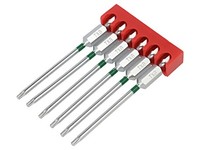 "6-TX08-75 Bit Torx® TX08 L. Ges: 75Mm Befestigung: 1/4\" (E6,3 Mm) Bernstein"