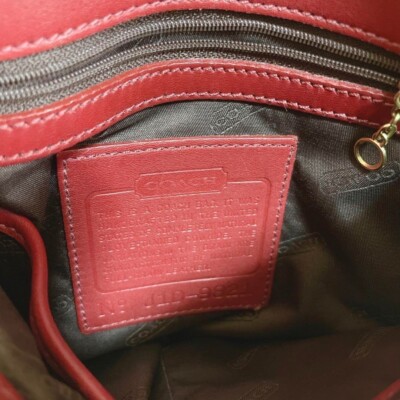 Extremely Rare Made In USA Old Coach 9821 Shoulder Bag Red Vintage