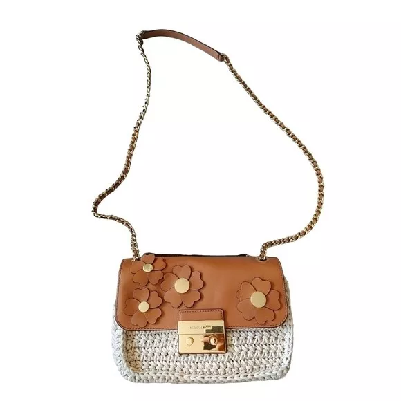 Michael Kors Bag Floral Sloan Large Chain Shoulder Bag eBay