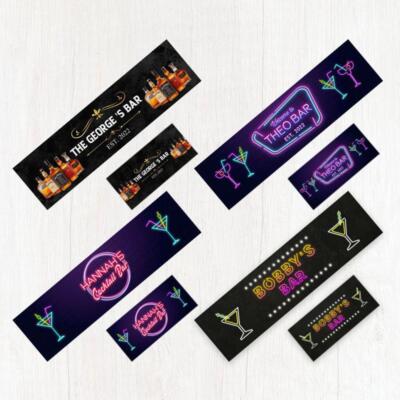 Personalisierte Bierbar Läufer ideal für Anlass Party Zuhause Pub Geschenk 35