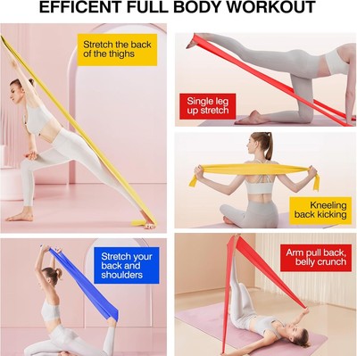 Set Elastici Fitness Fokky Con 3 Livelli Di Resistenza | Band Elastiche Con Ancora Per Porta, Per Allenamento Casa, Pilates, Yoga | Uomo E Donna