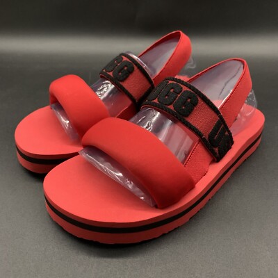 UGG ZUMA SLING SANDALS LITTLE KID SIZE 13 US SAMBA RED
