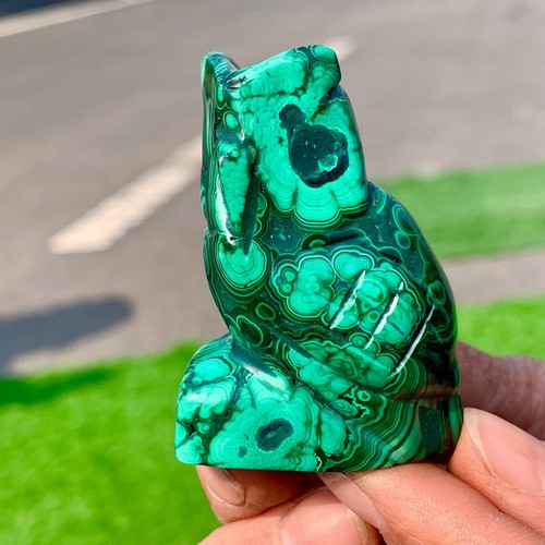 89G Natural glossy Malachite Crystal Handcarved mineral sample - 第 17/24 張圖片