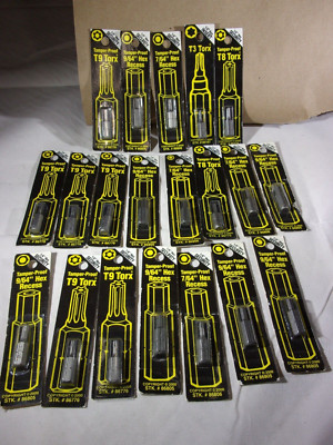 20 NEW BESTWAY TAMPER-PROOF 1'' DRIVER BITS - VARIOUS TYPES & SIZES ( SEE PICS )