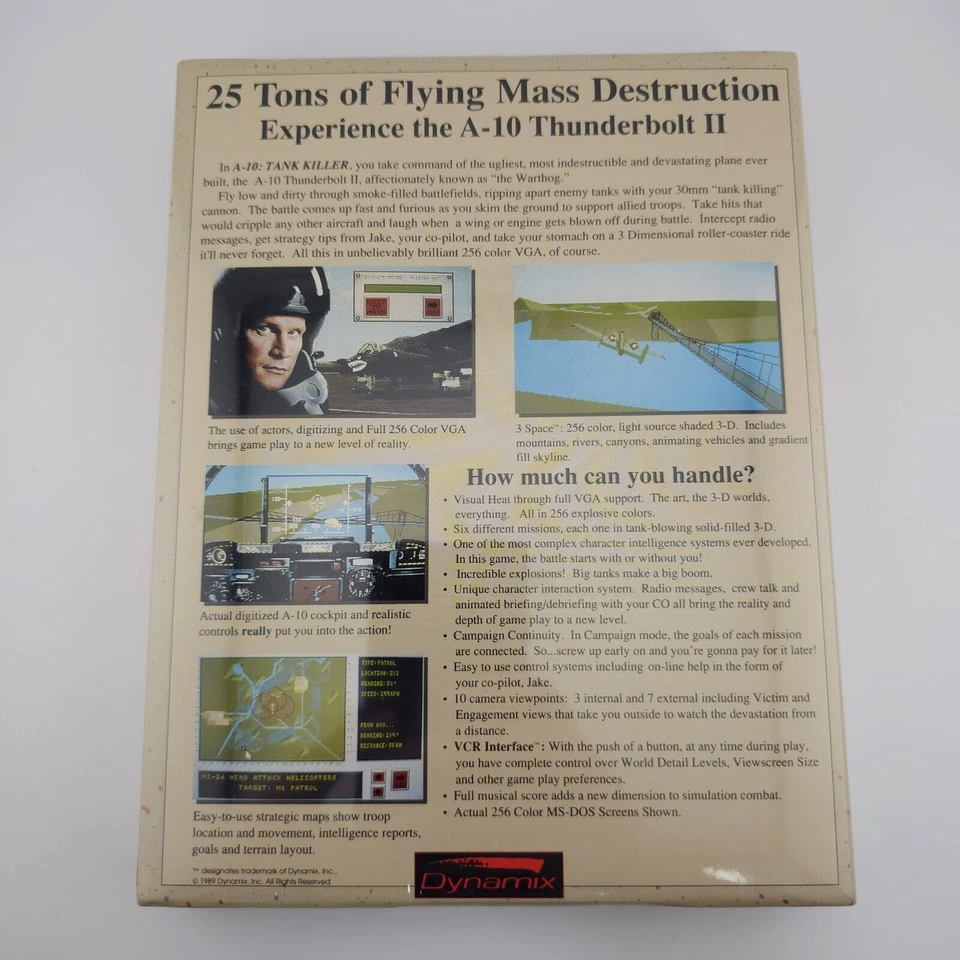 A-10 Tank Killer, 1989, Big Box, New & Sealed - Image 3 of 4