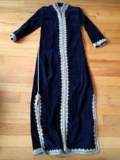 Moroccan blue  silver caftan