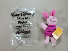 Kellogg's Walt Disney World Mini Bean Winnie The Pooh Piglet with Bag Opened