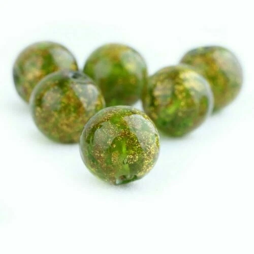 Multicoloured Crackle Glass Round Jewellery Making Beads