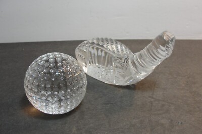  CRYSTAL ウォーターフォード ゴルフ クラブヘッド Waterford Crystal Golf Set With Crystal Golf Club Wedge And Ball