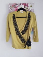 Vintage Kaliko Green Wrap Cardigan, Size UK 12 Angora Blend