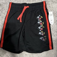 Disney Parks Mickey Mouse Gym Summer Shorts Kids Youth Black Red XS X Small 4 5