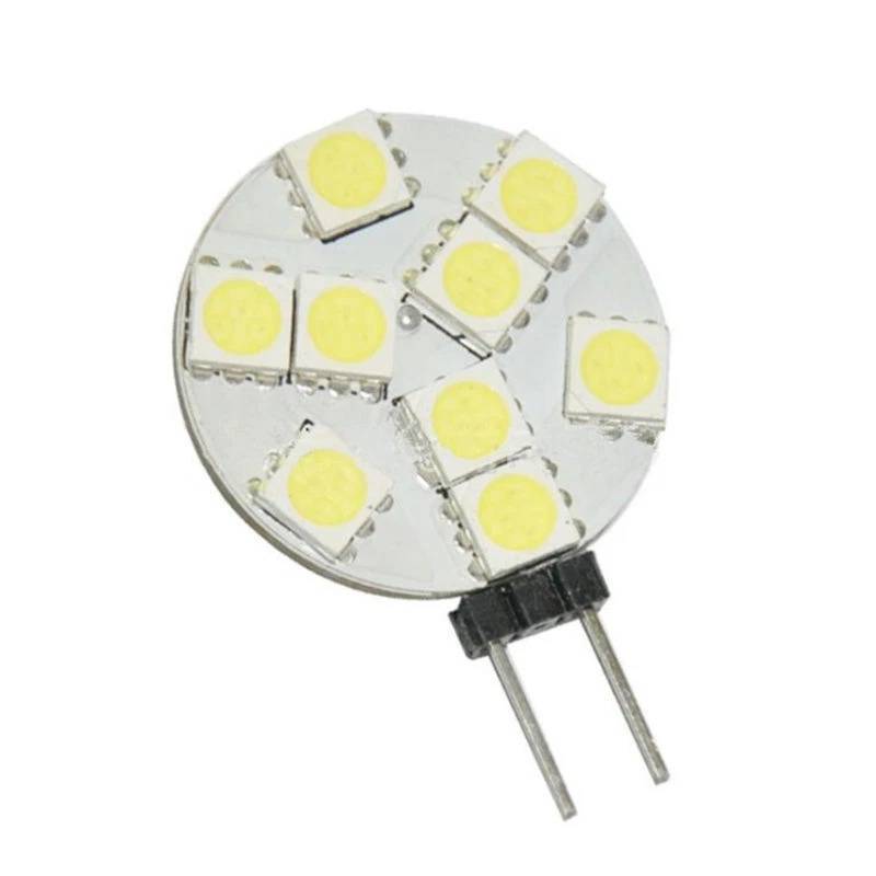 10X G4 DC 12V 5050 SMD 6/9/12 LED Car Boat Light Pure/Warm White Round Bulb Lamp - Image 4 of 4