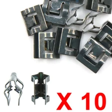 10pcs Black Car Auto Interior Console Dash Dashboard Trim Metal Retainer Clips