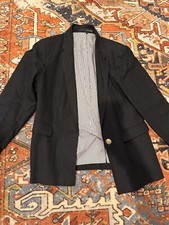 Harve Bernard Black Linen/ Rayon Blazer Women 8