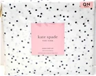 Kate Spade 4 PC Cotton Percale Sheet Set Scattered Dots Black on White Queen