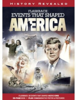FLASHBACK Events That Shaped America  (DVD, 2013) With Book, Postcards, Poster