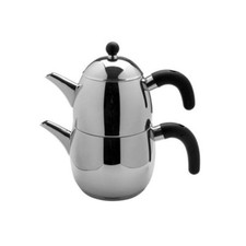 Schillerbach Beko Teekanne Koch set mini Türkisch Tee Edelstahl 18/10