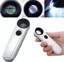 40x21 LED Jewelers Loupe Magnifier – Handheld Precision Lighted Magnifying Glass